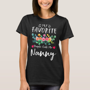 Camiseta Mi gente favorita me llama "D" de madre floral nan