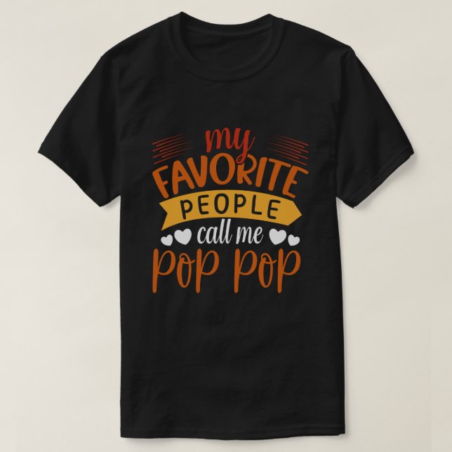 Camiseta Mi gente favorita me llama Día de los Padres POP (Diseño del anverso)
