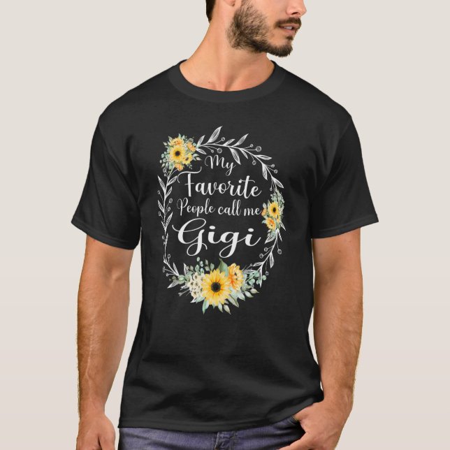 Camiseta Mi gente favorita me llama Gigi Mujeres Daisy Flow (Anverso)