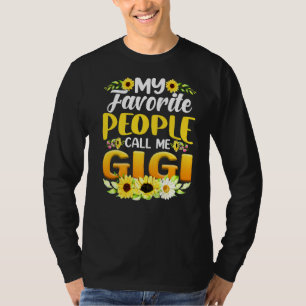 Camiseta Mi gente favorita me llama Gigi Sunflower madre