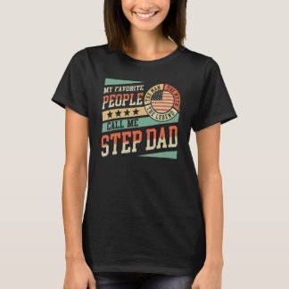 Camiseta Mi gente favorita me llama hijastro retro papá