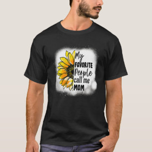 Camiseta Mi gente favorita me llama madre de madre girasol