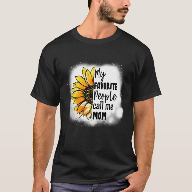 Camiseta Mi gente favorita me llama madre de madre girasol (Anverso)