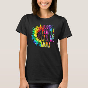 Camiseta Mi Gente Favorita Me Llama Mama Sunflower Tye