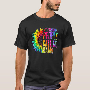 Camiseta Mi Gente Favorita Me Llama Mama Sunflower Tye