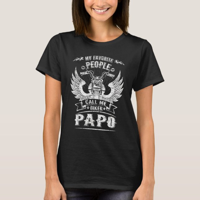 Camiseta Mi gente favorita me llama Moto de Abuelo Papo Bik (Anverso)