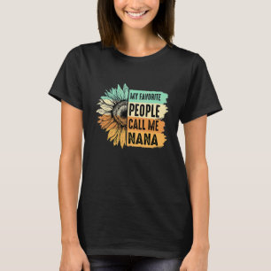 Camiseta Mi gente favorita me llama Nana Sunflower