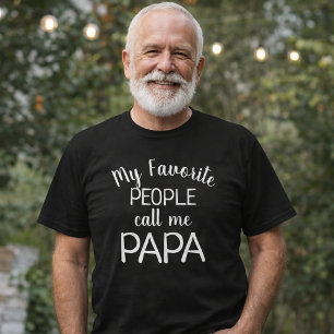 Camiseta Mi Gente Favorita Me Llama Papa Abuelo Divertido
