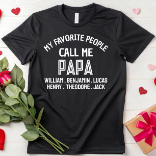 Camiseta Mi gente favorita me llama regalos del abuelo de p