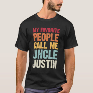 Camiseta Mi Gente Favorita Me Llama Tío Justin Personaliza