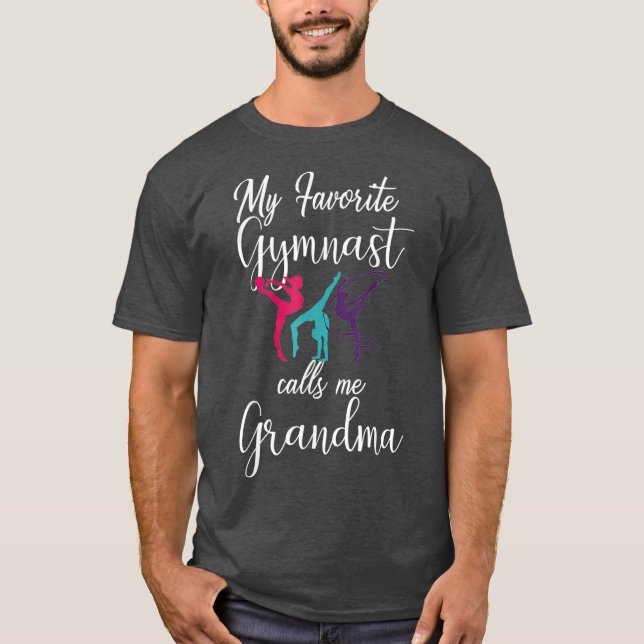 Camiseta Mi gimnasta favorita me llama amor a mi abuela (Anverso)