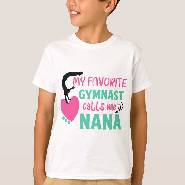 Camiseta Mi gimnasta favorita me llama gimnasia de amor Nan (Anverso)