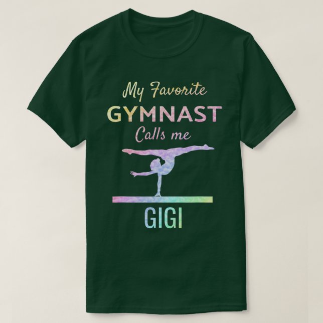 Camiseta Mi gimnasta favorita me llama gimnasia orgullosa G (Diseño del anverso)