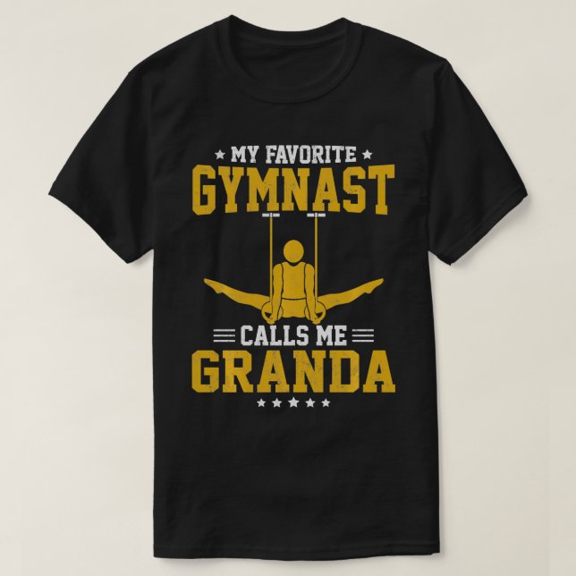 Camiseta Mi gimnasta favorita me llama granda 1 (Diseño del anverso)