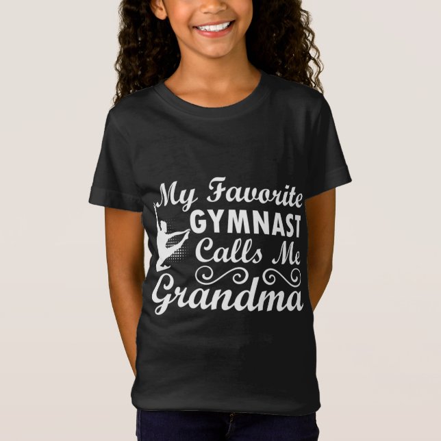 Camiseta Mi gimnasta favorita me llama Perro Gimnásico Abue (Anverso)