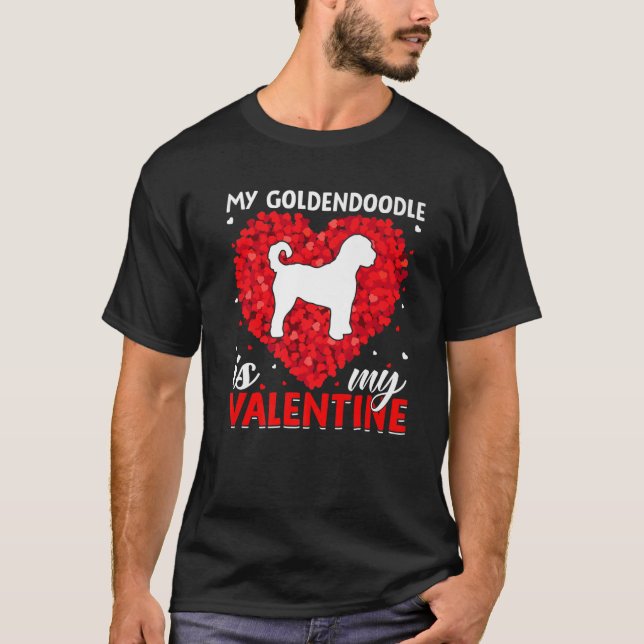 Camiseta Mi Goldendoodle Es Mi Valen De Valentine Goldendoo (Anverso)