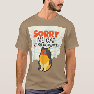 Camiseta Mi gracioso gato se comió a mis hijos de casa, el 