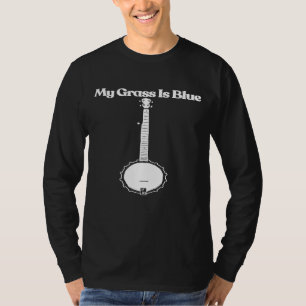 Camiseta Mi Grado Es Azul Minimalista Banjo Música Simple G