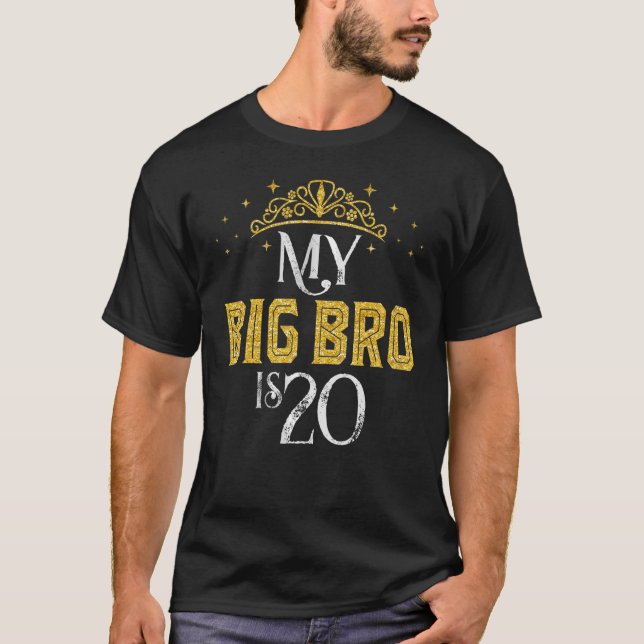 Camiseta Mi Gran Hermano Tiene 20 Años 2002 20 Hermano Naci (Anverso)