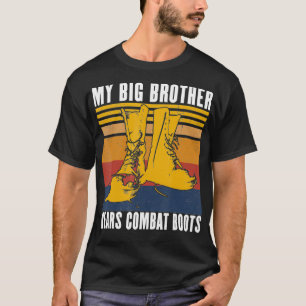 Camiseta Mi Gran Hermano Usa Boots De Combate Graciosos Ret