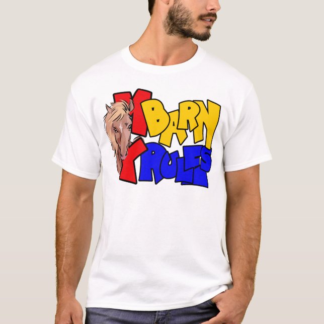 Camiseta Mi granero mis reglas caballo (Anverso)