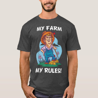 Camiseta Mi granja mis reglas parodia a los agricultores