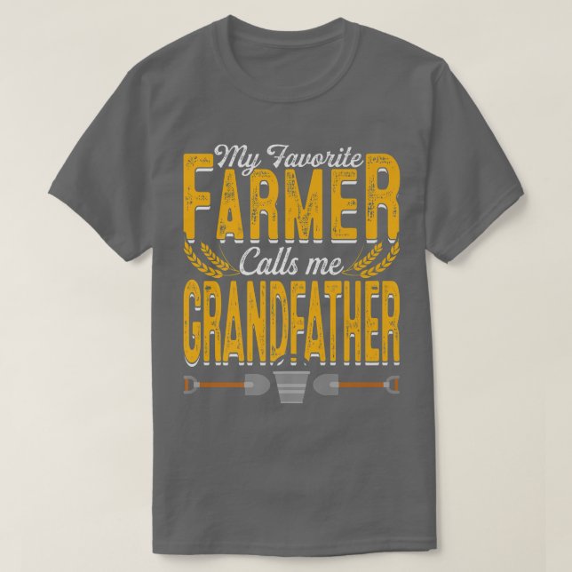 Camiseta Mi granjero favorito me llama abuelo Farmi (Diseño del anverso)
