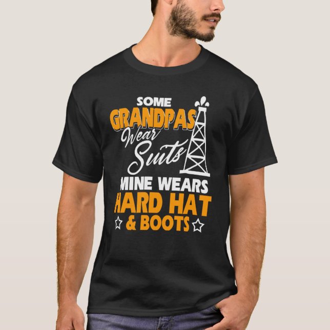 Camiseta Mi granpa lleva el Gorra duro de arranque de aceit (Anverso)