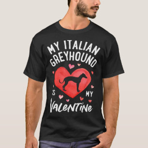Camiseta Mi Greyhound italiano es mi Valentine D