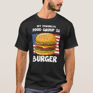 Camiseta Mi Grupo De Alimentos Favorito Es La Bandera Ameri