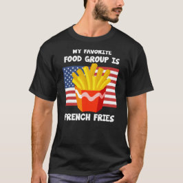 Camiseta Mi grupo de comida favorita Fries Franceses Bander