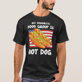 Camiseta Mi Grupo De Comida Favorito Es La Bandera Estadoun