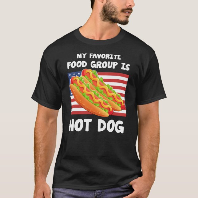 Camiseta Mi Grupo De Comida Favorito Es La Bandera Estadoun (Anverso)