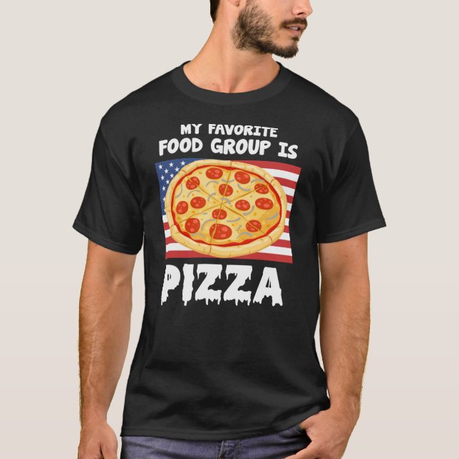Camiseta Mi Grupo De Comida Favorito Es La Bandera Estadoun (Anverso)