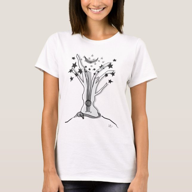 Camiseta Mi guitarra era una vez un árbol (Anverso)