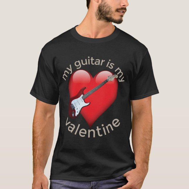 Camiseta Mi guitarra es mi San Valentín (Anverso)