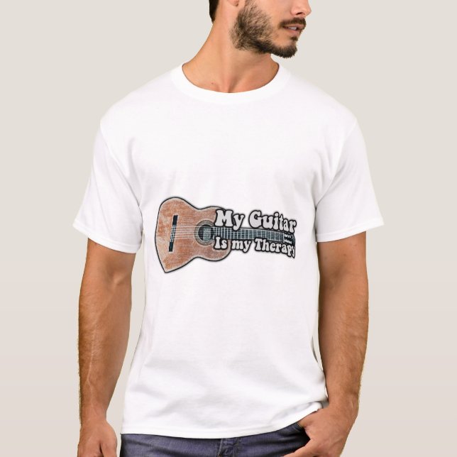 Camiseta Mi guitarra es mi terapia. (Anverso)