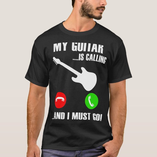 Camiseta Mi guitarra está llamando a un guitarrista negro (Anverso)