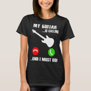 Camiseta Mi guitarra está llamando a un guitarrista negro
