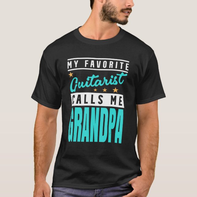 Camiseta Mi guitarrista favorito me llama abuelo G (Anverso)