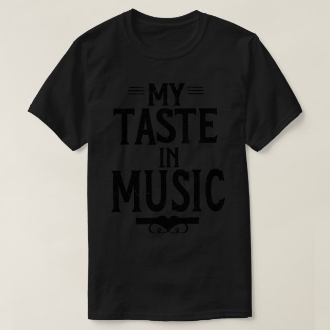 Camiseta Mi gusto por la música (Diseño del anverso)