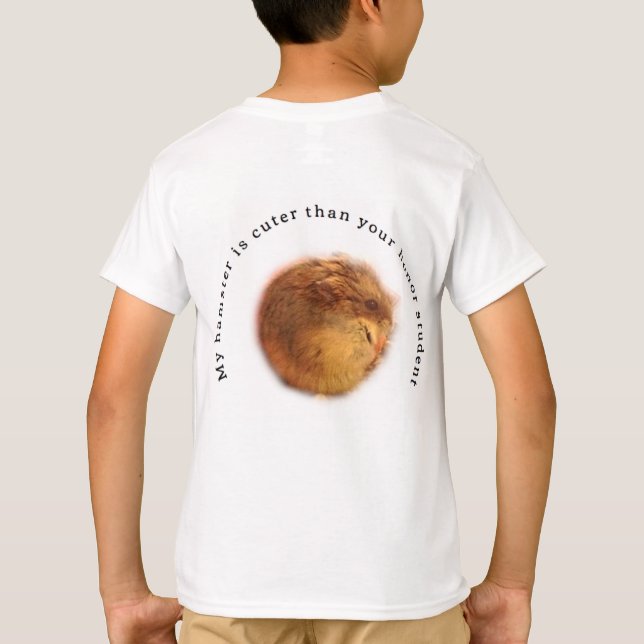 Camiseta mi hámster es más lindo que su estudiante del (Reverso)