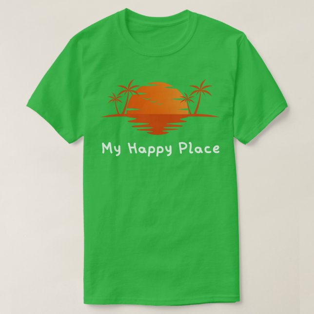 Camiseta Mi Happy Place Sunset (Diseño del anverso)