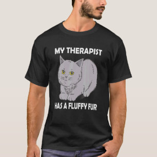 Camiseta Mi Herapísta Tiene Un Fur Fluido Miau Cat Gatitos 