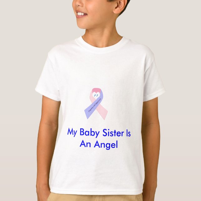 Camiseta Mi hermana del bebé es un ángel (Anverso)
