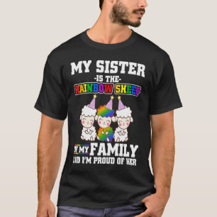 Camiseta Mi hermana es oveja arcoíris del orgullo gay famil