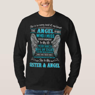 Camiseta Mi Hermana Está En Cada Golpe De Mi Corazón El Áng