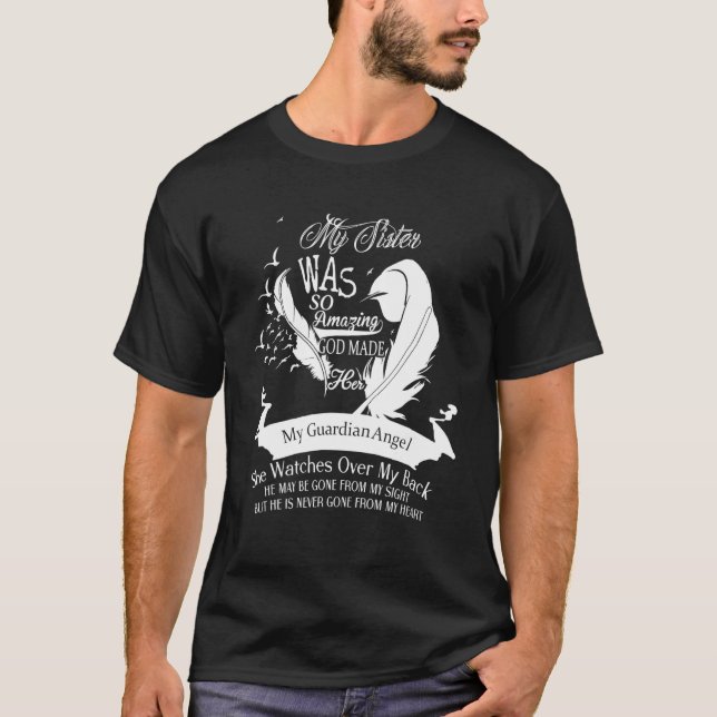 Camiseta Mi hermana Guardian Angel Memorial Day Angel Herst (Anverso)