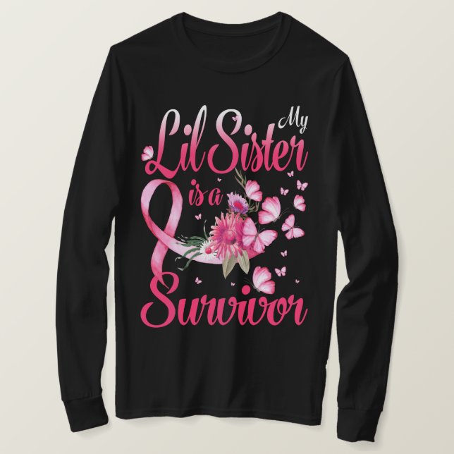 Camiseta Mi Hermana Lil Es Una Sobreviviente Conciencia De  (Anverso del diseño)