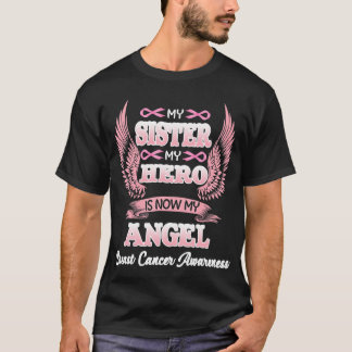 Camiseta Mi Hermana Mi Héroe Ahora Es Mi Cáncer De Mama Áng